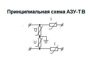 Принципиальная схема АЗУ на 1 пару