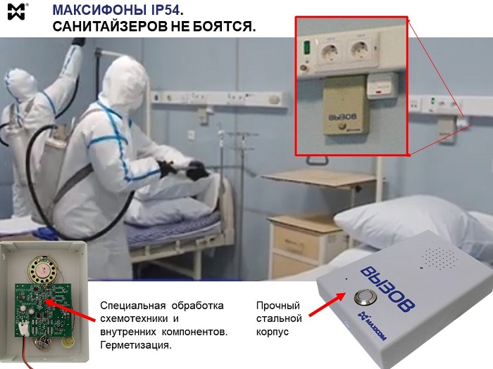 Антивандальные переговорные устройства IP54. для больниц = фото.
