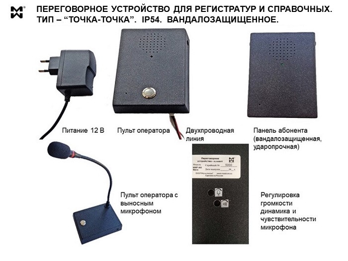 Фото переговорного устройства для регистратур и справочных.