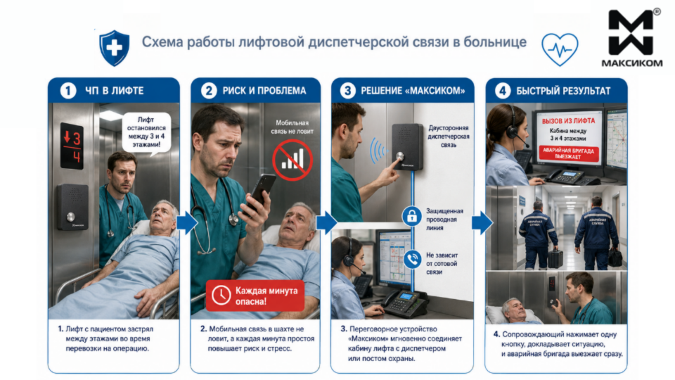 Схема работы лифтовой диспетчерской связив больнице Схема работы лифтовой диспетчерской связив больнице