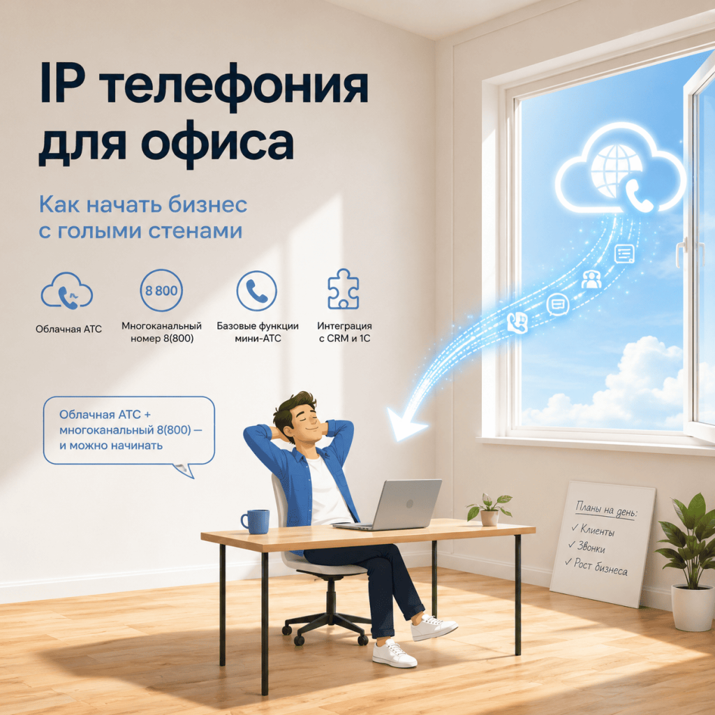 IP телефония для офиса - как начать бизнес с голыми стенами? шуточная иллюстрация