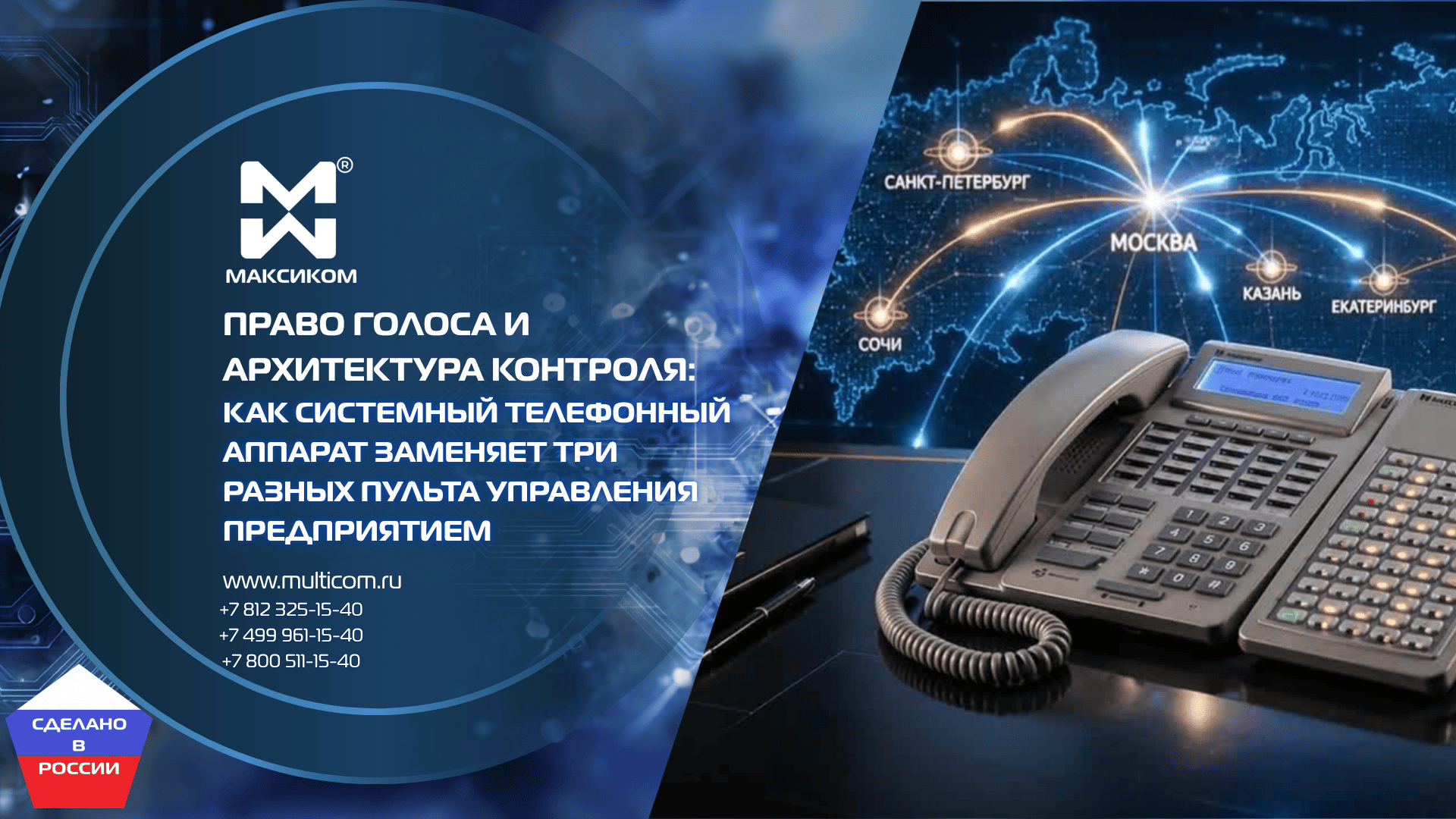 Право голоса и архитектура контроля: как системный телефонный аппарат заменяет три разных пульта управления предприятием
