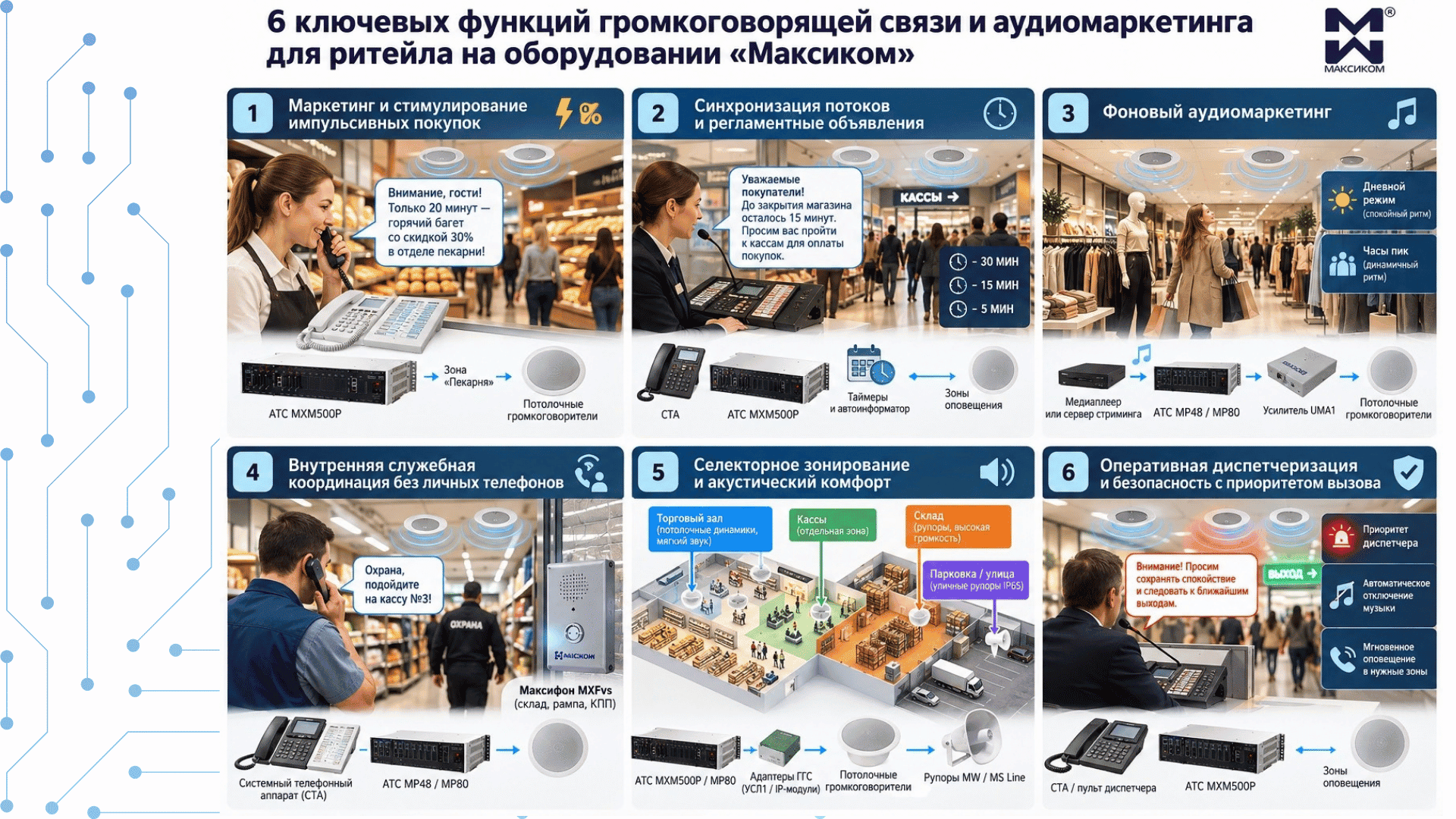 6 ключевых функций громкого оповещения, которые приносят прибыль бизнесу 6 ключевых функций громкого оповещения, которые приносят прибыль бизнесу