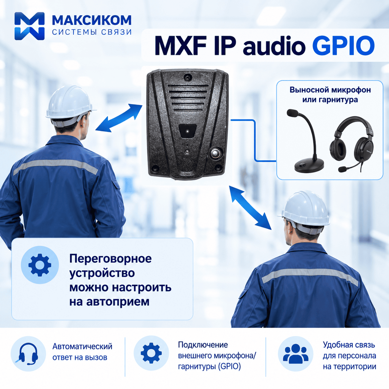 Переговорное устройство МАКСИФОН IP audio для диспетчерской технологической ГГС по IP сети Переговорное устройство МАКСИФОН IP audio для диспетчерской технологической ГГС по IP сети